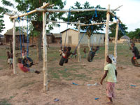Part of the childrens adventure playground in Logshegu village