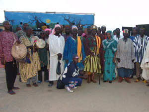 Chief Zakaria, his wife and village representatives attend the very first Festival in Anomabo