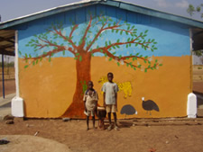 Painting the school at logshegu Painting the school at logshegu